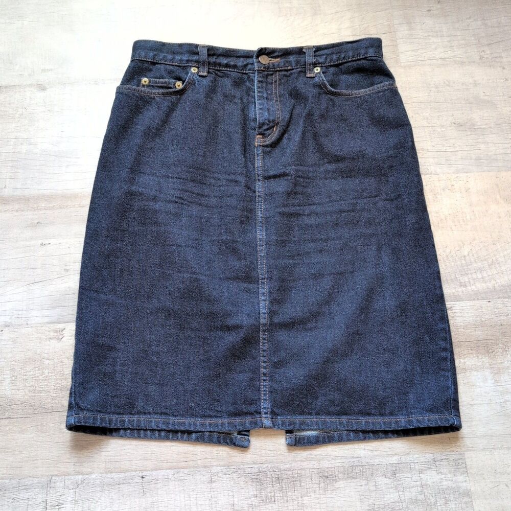 Lauren by Ralph Lauren Blue Knee Length Denim Pencil Skirt. Sz 4
